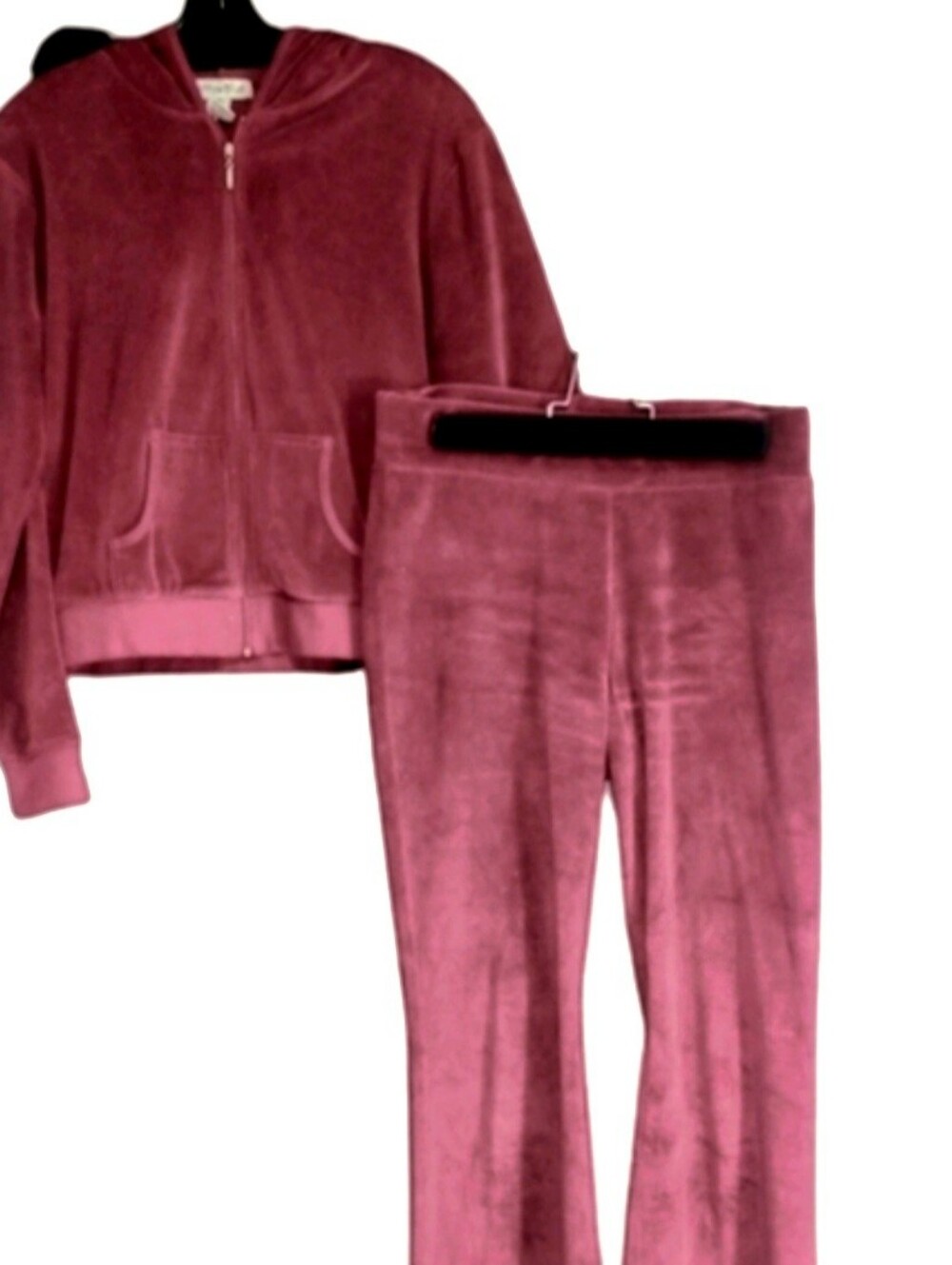 Betty Blue Sweatsuit Hoddie Red Burgundy Set. Large Juniors